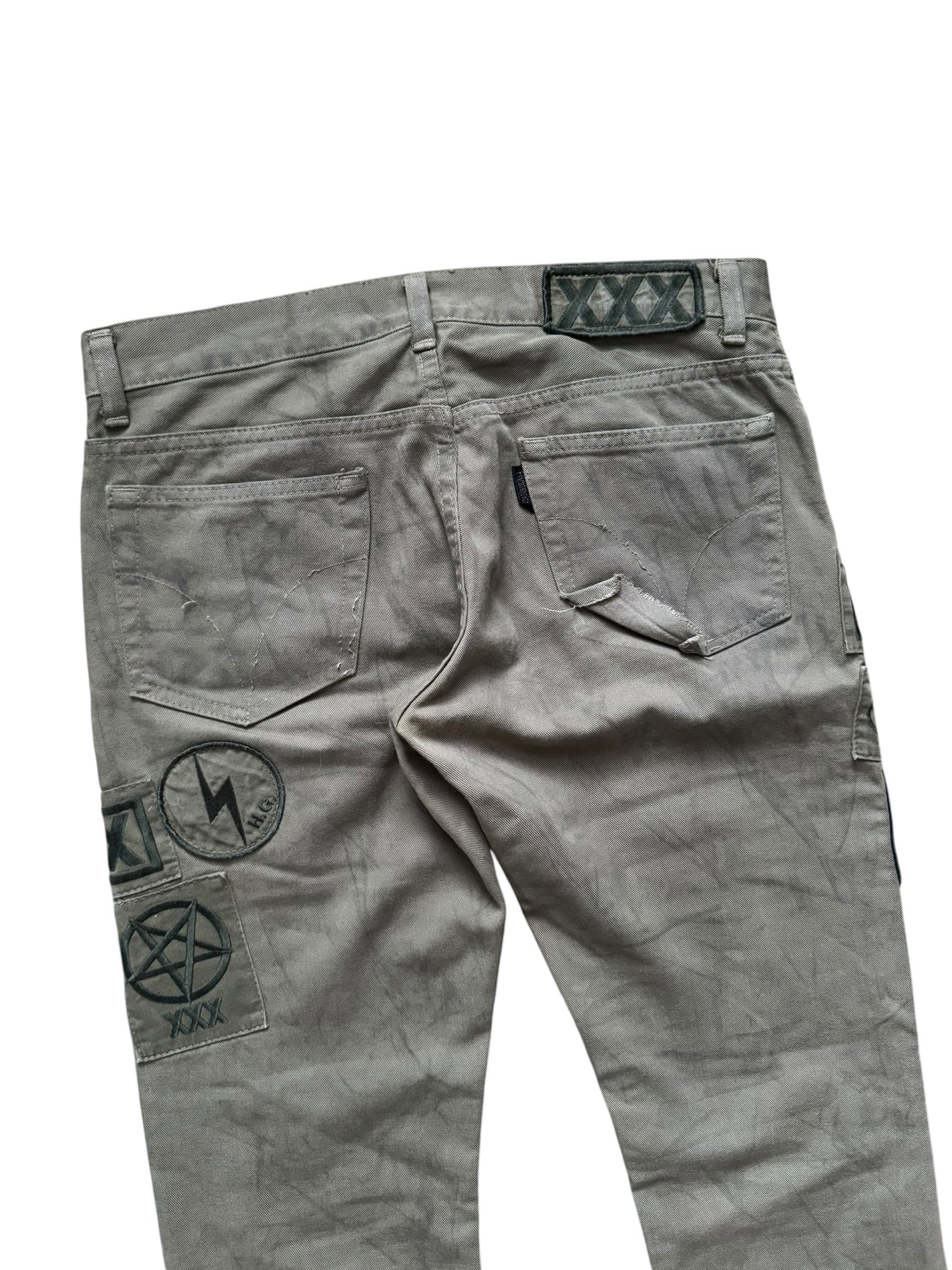 Hysteric Glamour “XXX” Patchwork Pants