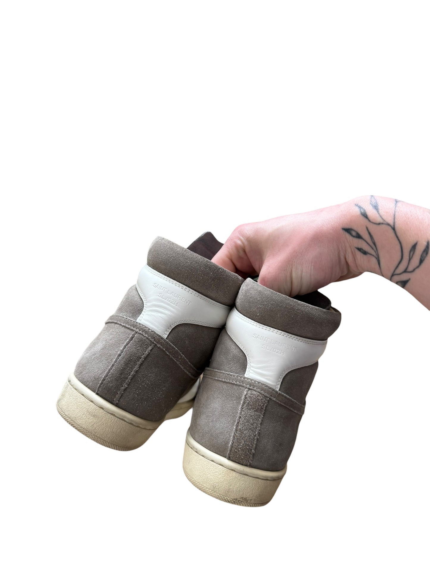 Saint Laurent SL/02H Grey Suede Sneakers