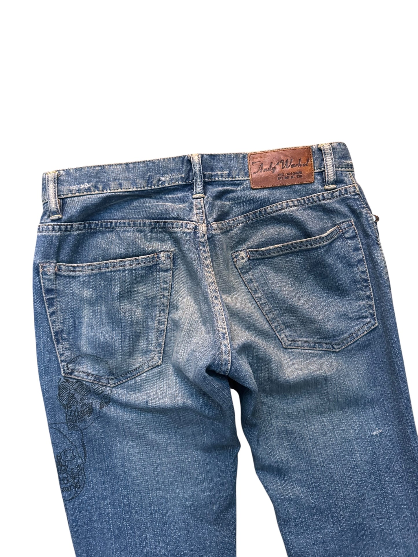 Hysteric Glamour Andy Warhol Skull Stud Denim
