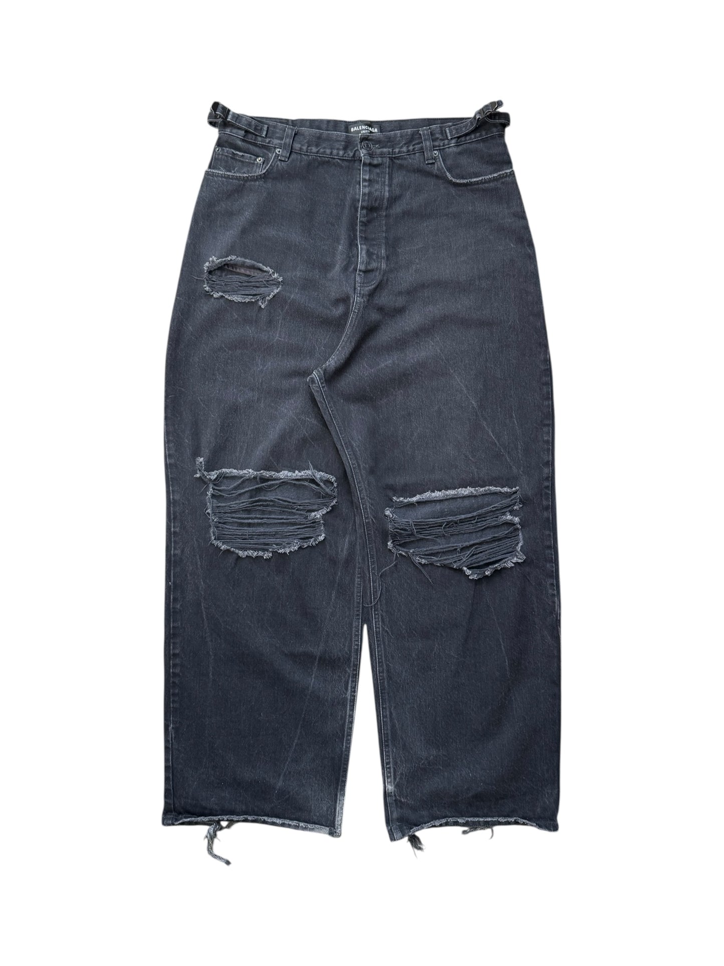 Balenciaga FW22 Black Skater Denim