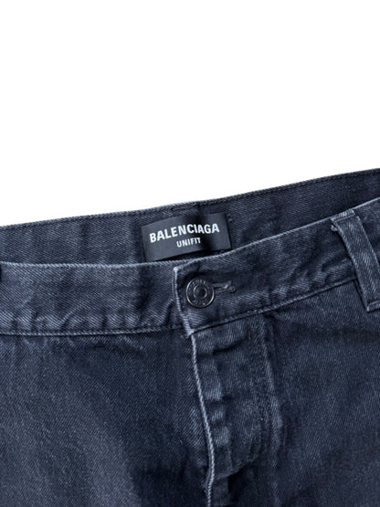 Balenciaga FW22 Black Skater Denim