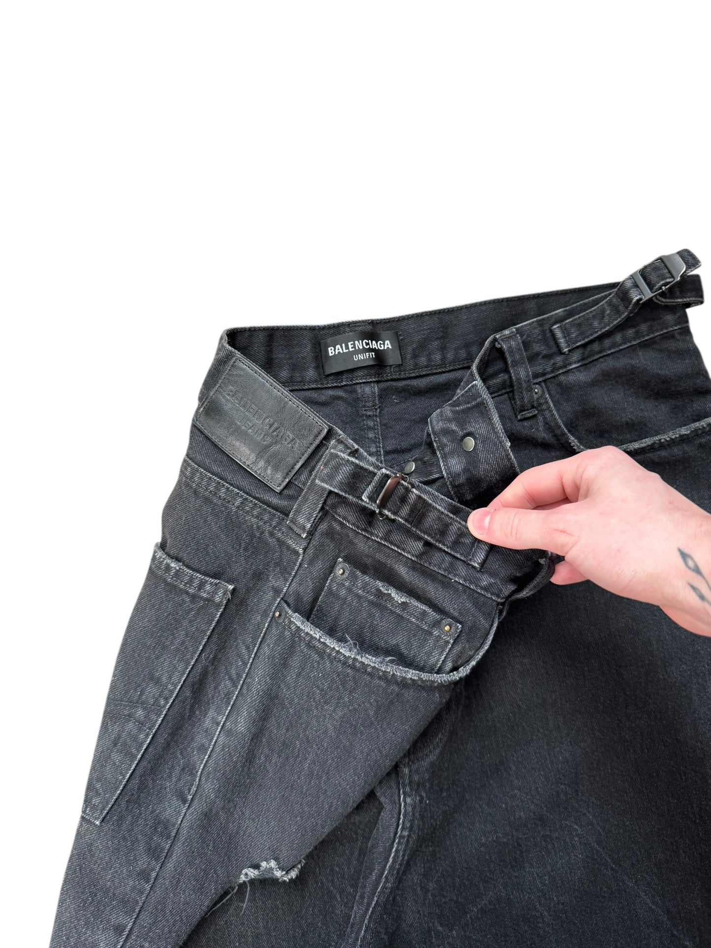 Balenciaga FW22 Black Skater Denim