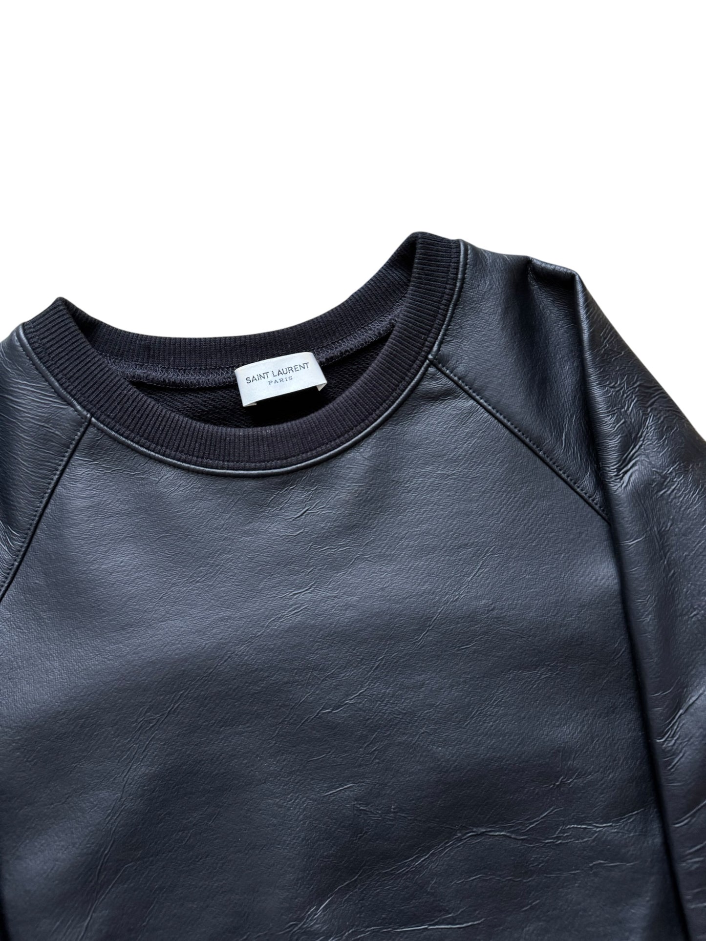 Saint Laurent 2015 Vegan Leather Sweatshirt